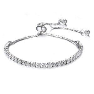 Tennis Slider Bracelet with Swarovski Crystals